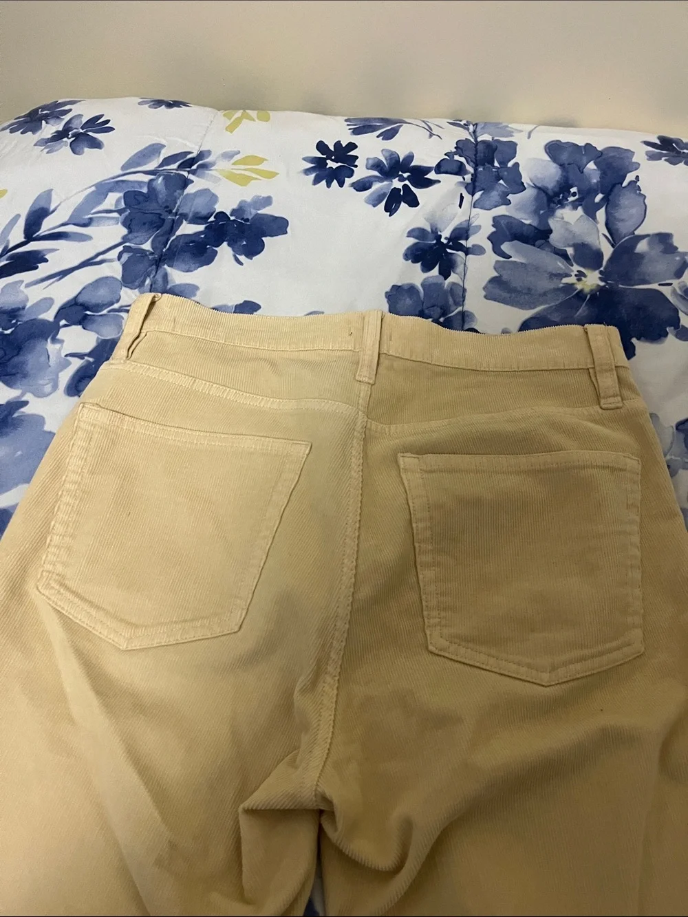 J. Crew Women's Cream Bootcut Corduroy Pants